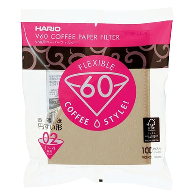 Hario V60 Papir Kaffefiltre - Ubleget